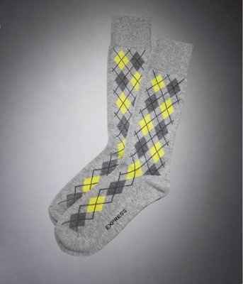 Grey and Yellow Socks