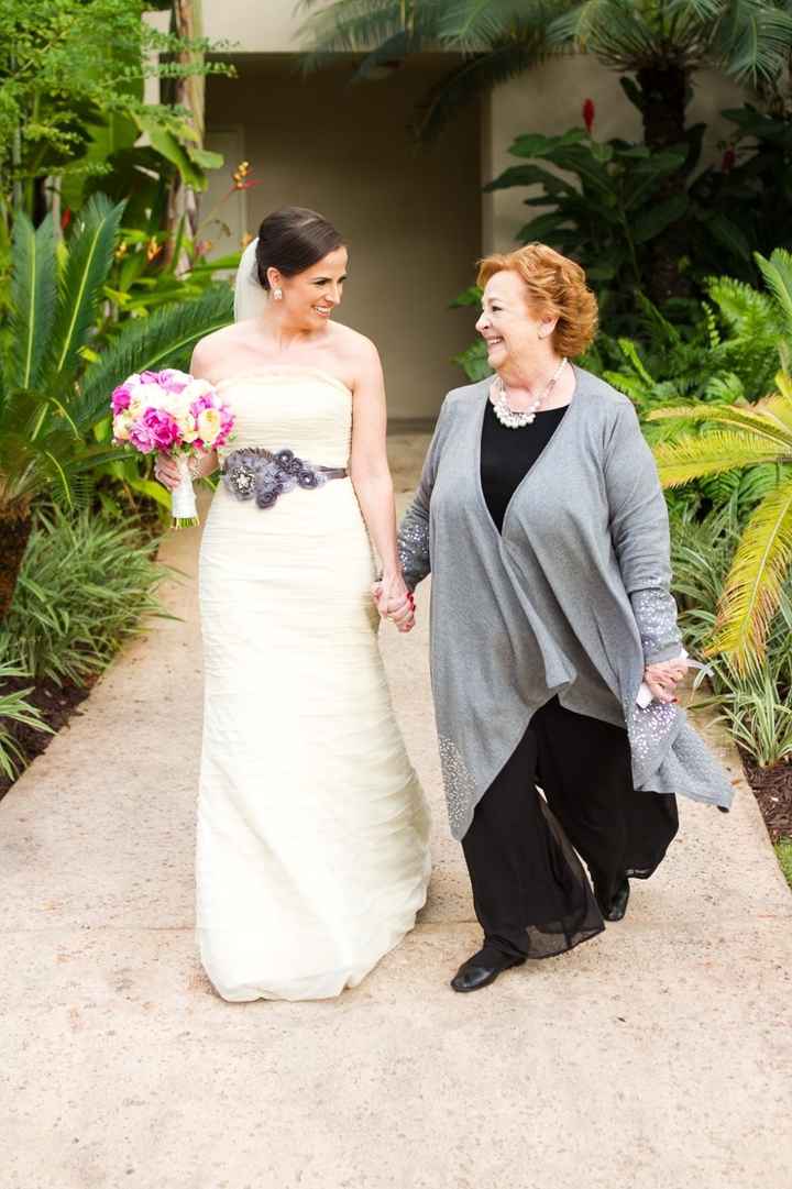 Is anyone not having a totally white dress?