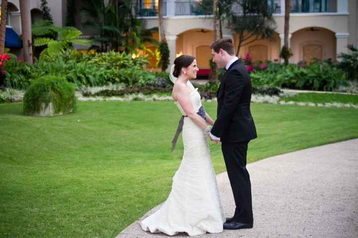 Show me your dress for an outside wedding..