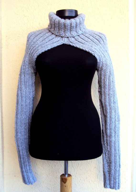 Wool knitted shoulder shrug