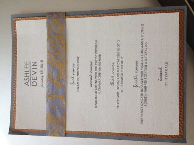 Show me your...Menu Cards