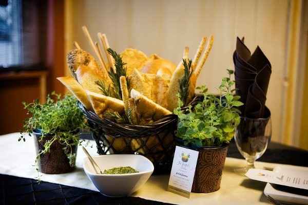 Tall Bread Baskets? Rustic yet Fresh Centerpiece