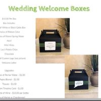 Wedding Welcome Box Photo - finally able to add! :)
