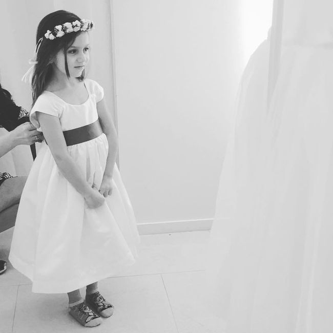 This girl is totally trying to upstage me at my own wedding