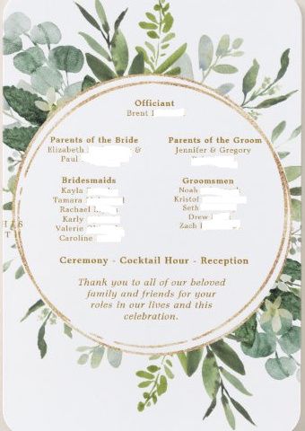 Advice: wedding program error- should we toss and buy again? 1