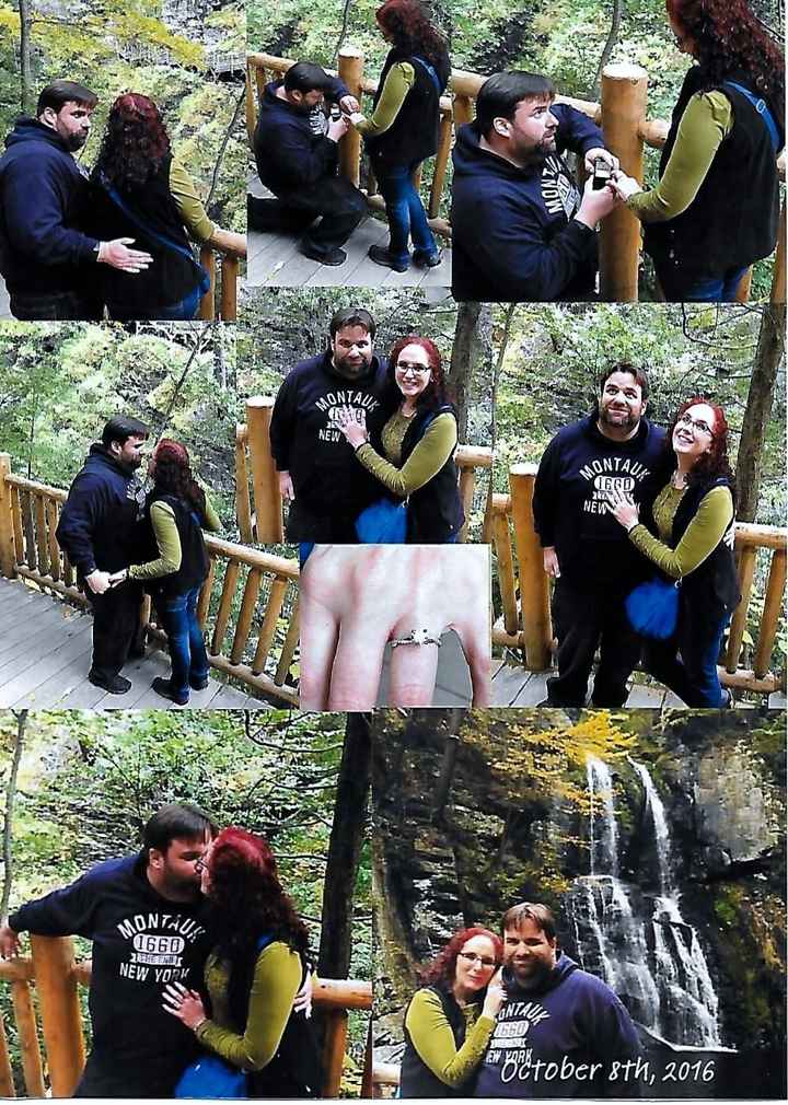 Post a photo of your fiance proposing!