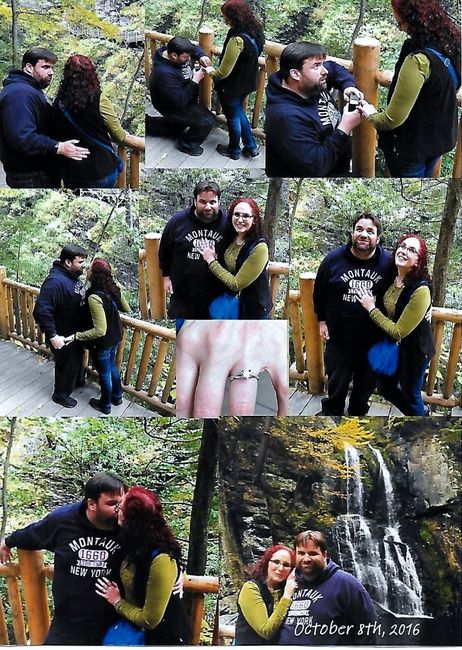 Post a photo of your fiance proposing!