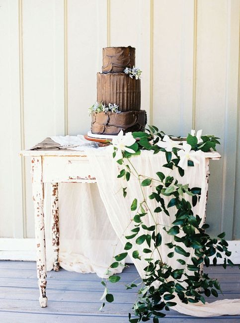 Chocolate Iced Wedding Cake