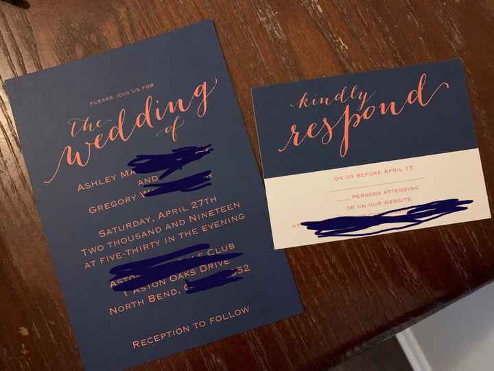 Wedding invites are in - 1