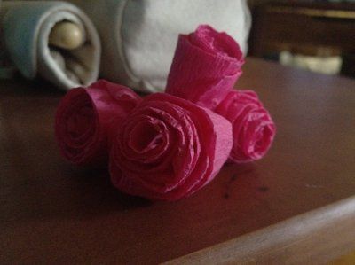 Started my tissue paper rosettes!