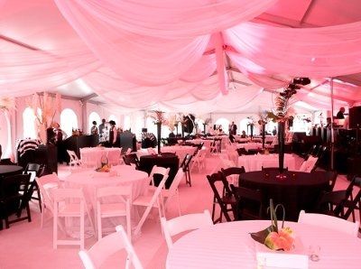 Decorating a tent for the Ceremony