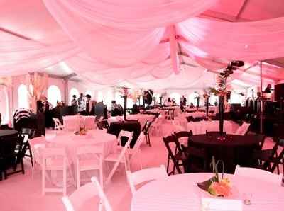 Decorating a tent for the Ceremony