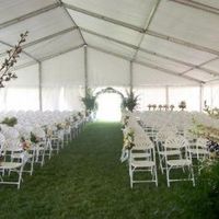 Decorating a tent for the Ceremony
