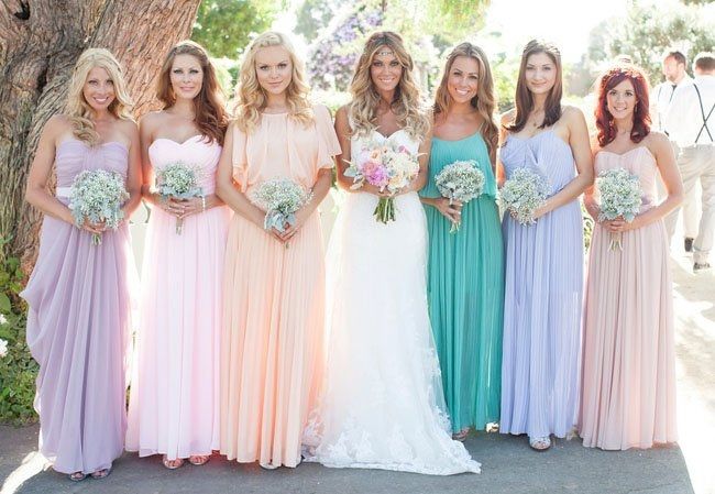 Pastel colored wedding