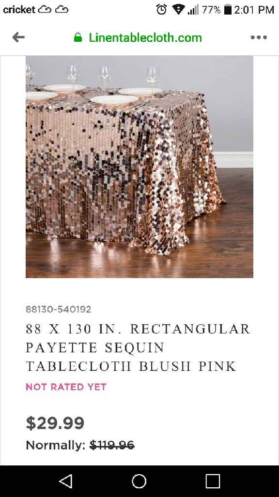Run!! Rectangle Sequin Tablecloth only $29.99! - 1