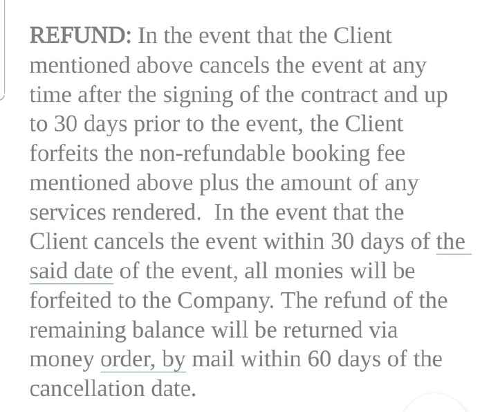 Refunds-wedding is off - 1