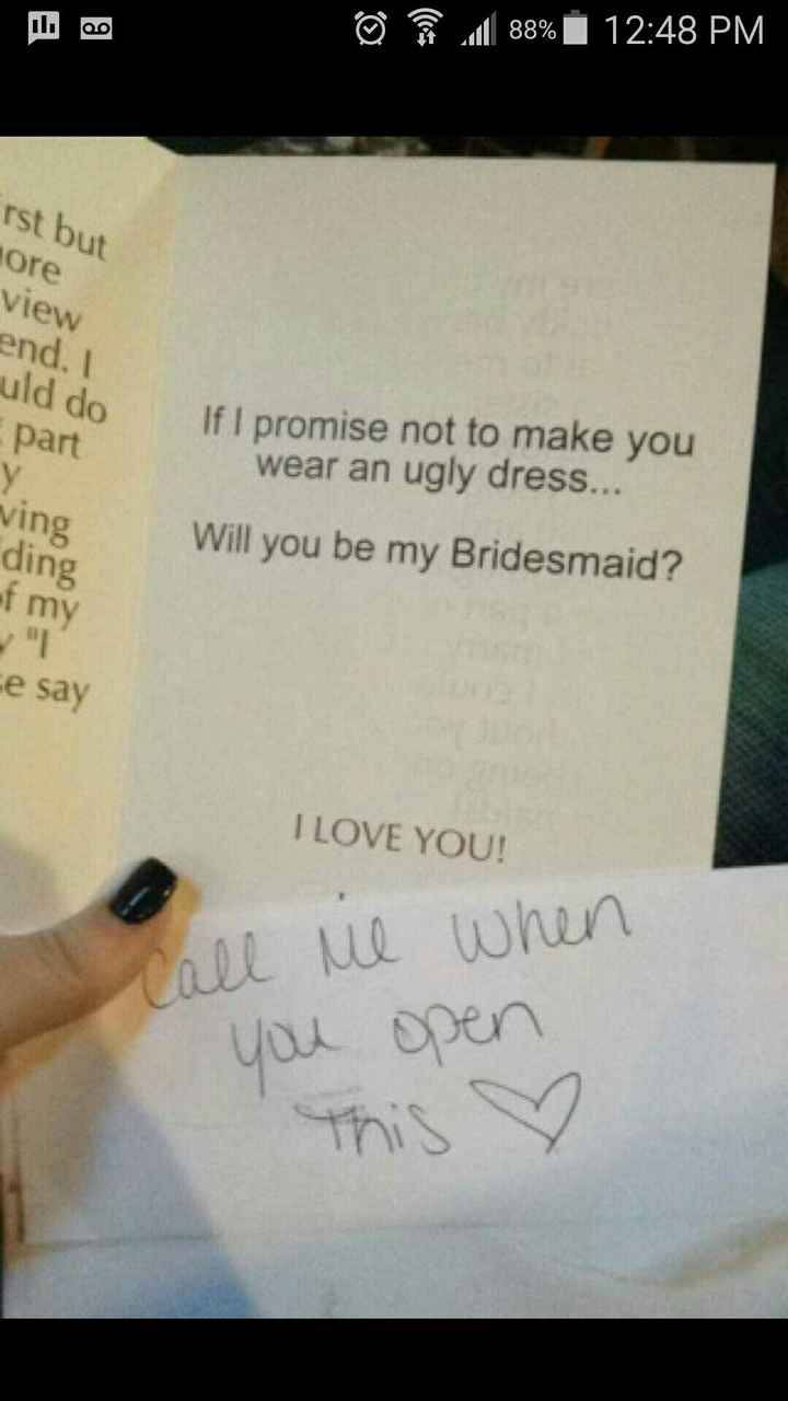 Bridesmaid proposals!