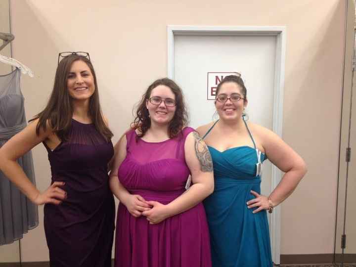 Bridesmaid Dresses...successful weekend