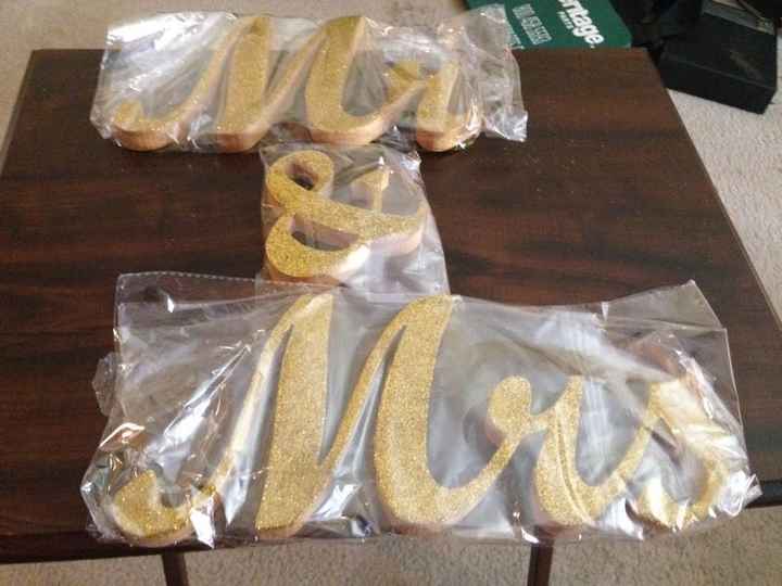 Signs for the sweetheart table came!