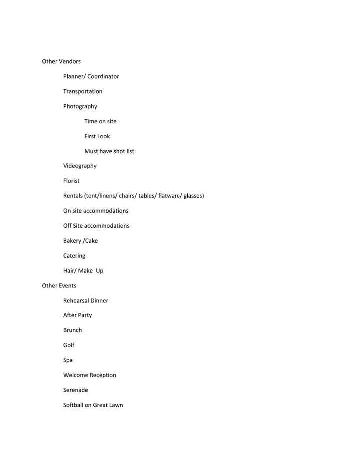 Check lists