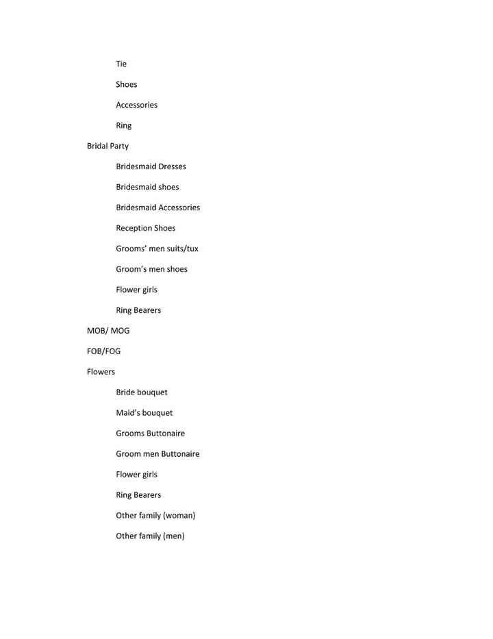 Check lists
