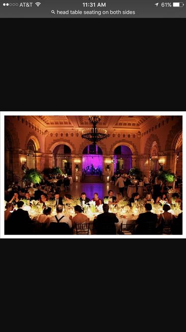 Head Table configuration