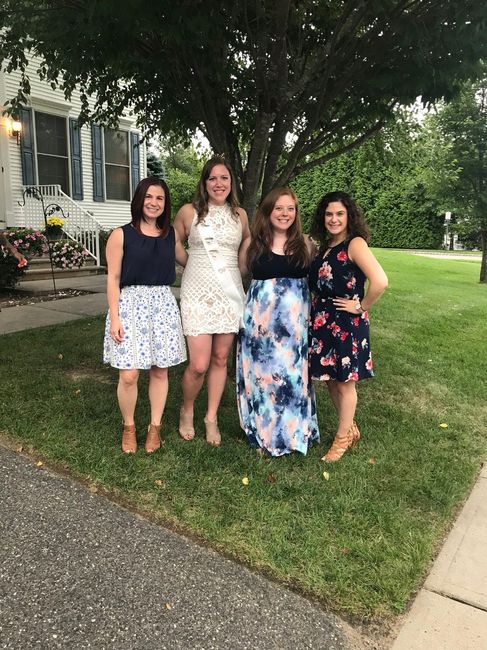 Me and my two BMs and one honorary BM who were at the shower