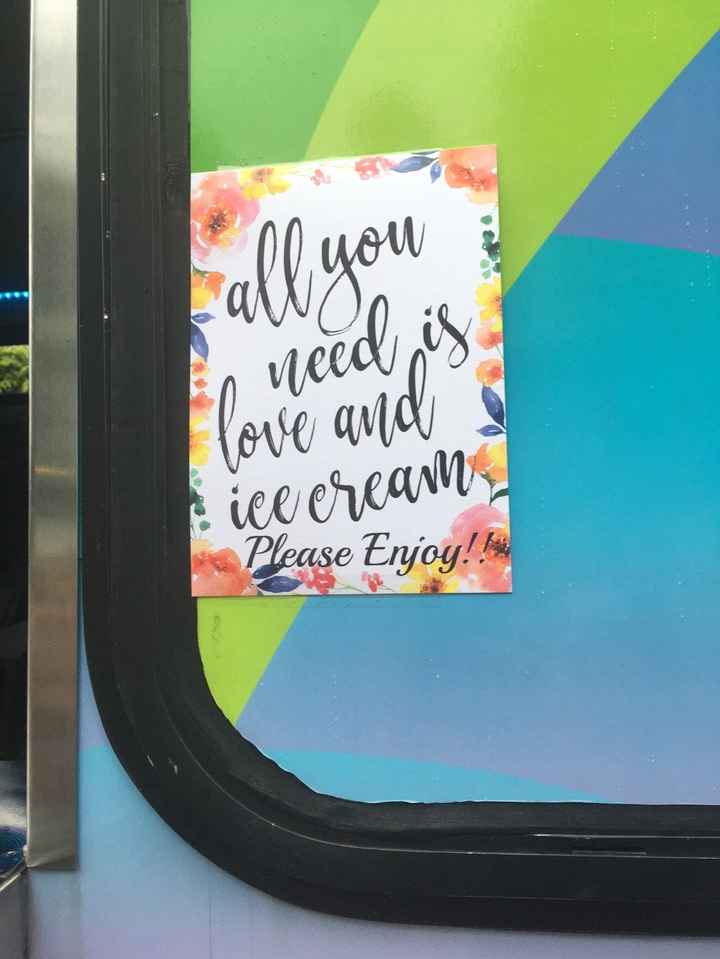 ice cream truck sign