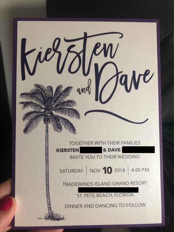 How much did you spend on invitations? - 1