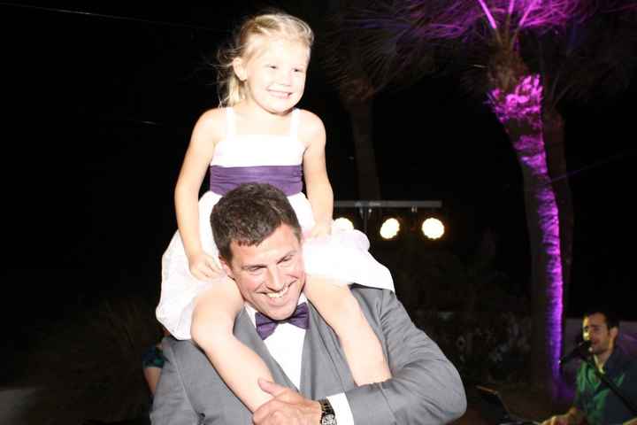 she was on his shoulders half the night. so happy