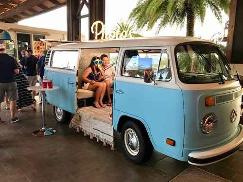 it's a photobooth in an old VW bus