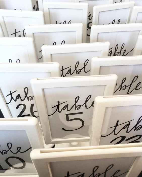 table numbers