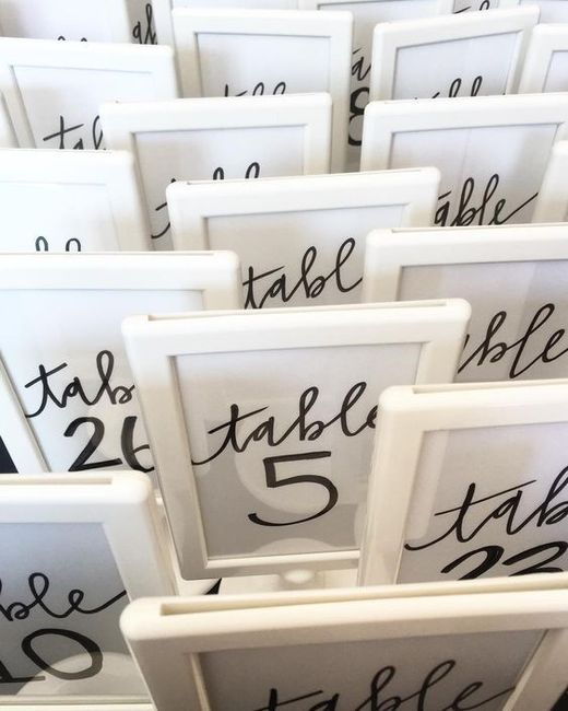 Minimal Cost Escort Cards & Table Numbers? 2