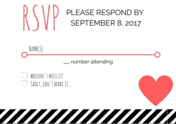 Response Card Wording