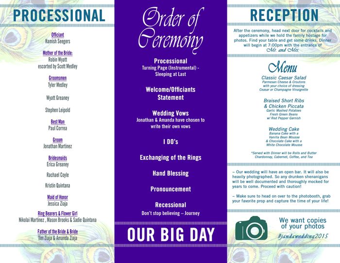 DIY Wedding Programs