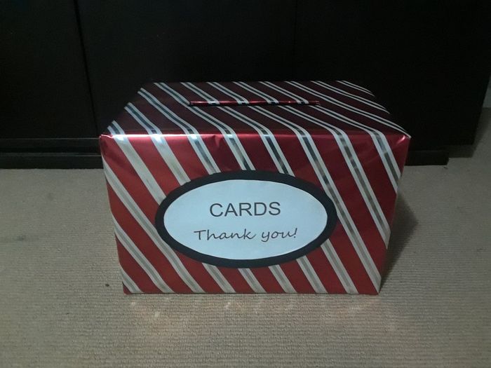diy card box - whats best, fabric or gift wrap? - 1
