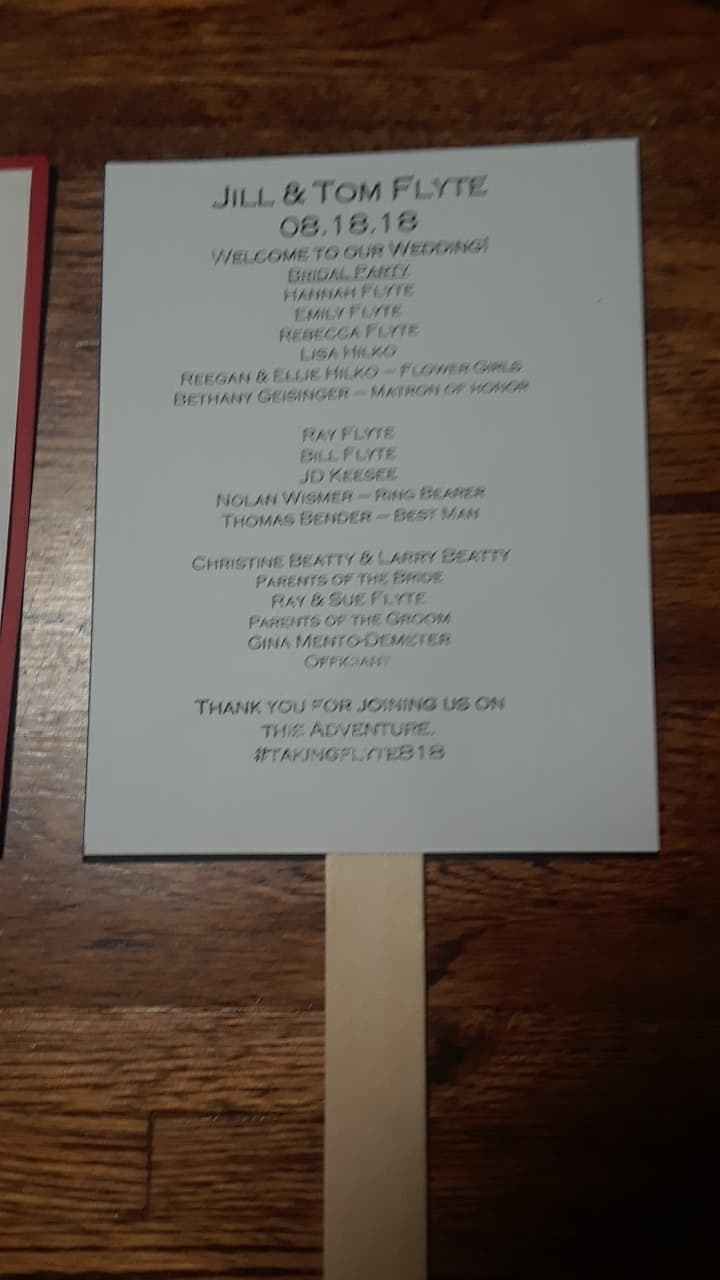 Wedding programs! - 2