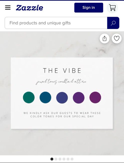 Wedding Guests' Color Palette 1