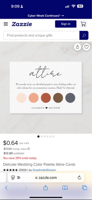 Wedding Guests' Color Palette 2