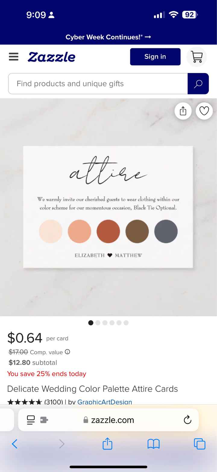 Wedding Guests' Color Palette - 2