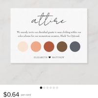 Wedding Guests' Color Palette - 2