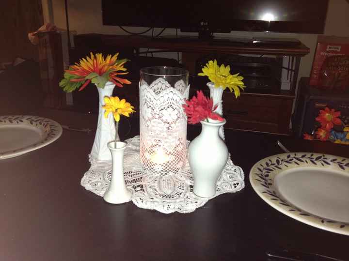 My centerpieces, looking for suggestions (pics)