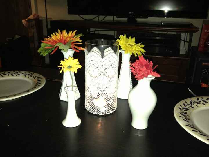 My centerpieces, looking for suggestions (pics)