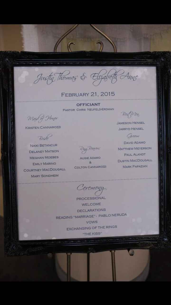Wedding Party Program Poster