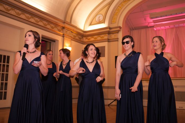 SHOW ME YOUR NAVY BLUE BRIDESMAIDS DRESSES.