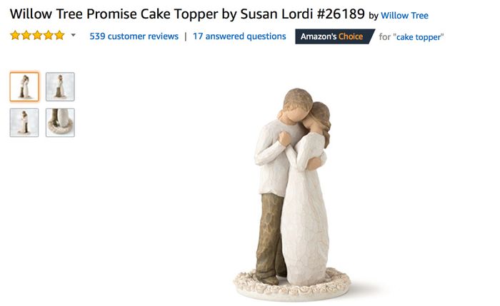 willow tree cake topper only 30$