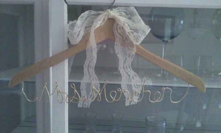 Diy Wedding Hanger completed!!