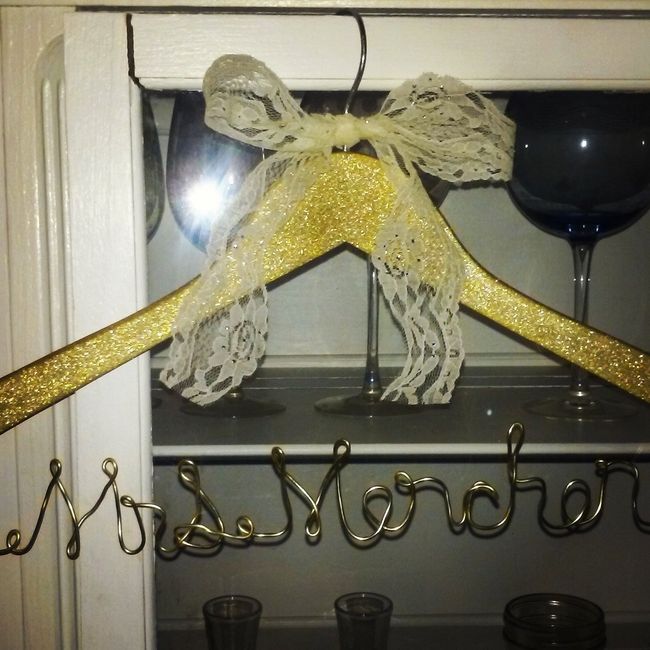 Diy Wedding Hanger completed!!