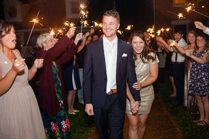 our sparkler send off! 