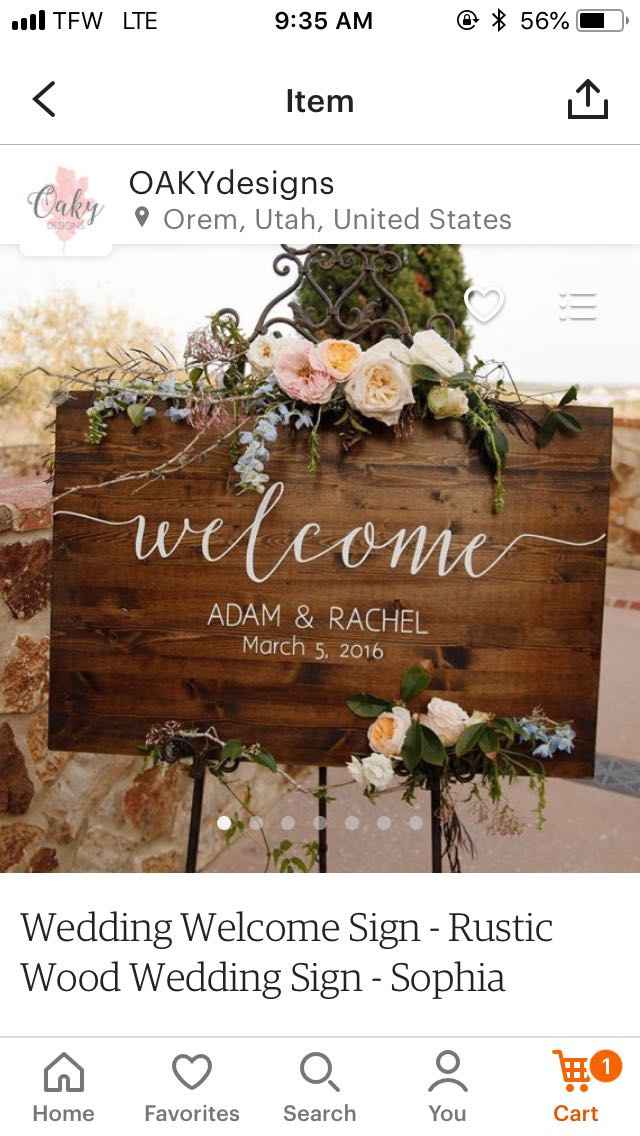 Wooden Welcome Sign - 1